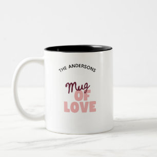 Persoonlijke foto- en tekstkoffie tweekleurige koffiemok
