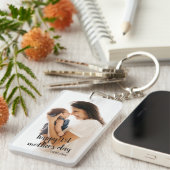 Persoonlijke foto- en tekstmam sleutelhanger (Voorkant Rechts)