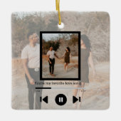 Persoonlijke foto- en tekstmuziekspeler keramisch ornament (Voorkant)