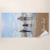 Persoonlijke foto- en teksttemplate strandlaken (Voorkant)