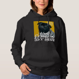 Persoonlijke foto- en tekstzwarte foto hoodie