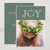 Persoonlijke foto Eucalyptus krans Feestdagenkaart (Voorkant / Achterkant)