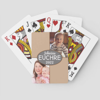 Persoonlijke foto EUCHRE & Poker cadeau      Pokerkaarten