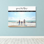 Persoonlijke foto familie liefde herinneringen canvas afdruk (Insitu (Houten vloer))