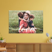 Persoonlijke foto familie liefde script canvas afdruk (Insitu (Woonkamer))