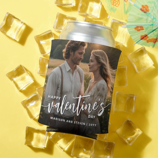 Persoonlijke foto Fijne Valentijnsdag Elegant Blikjeskoeler (Insitu Zomer)