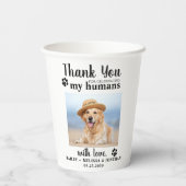 Persoonlijke foto Foto Dank je weduwschap Papieren Bekers (Achterkant)