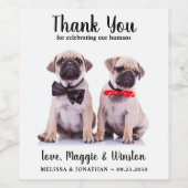 Persoonlijke foto Foto Dank je weduwschap Wijn Etiket (Enkel label)