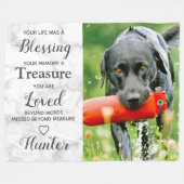 Persoonlijke foto foto foto Dog Keepomwille Memori Fleece Deken (Voorkant (Horizontaal))