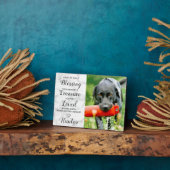 Persoonlijke foto foto foto Dog Keepomwille Memori Fotoplaat (Zijkant)