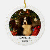 Persoonlijke foto foto foto, jaar keramisch ornament (Voorkant)