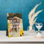 Persoonlijke foto fotoplaat<br><div class="desc">Maak een Gepersonaliseerd Plaque van Ricaso - voeg uw eigen foto's en tekst toe - de giften van het keepasjescadeau</div>