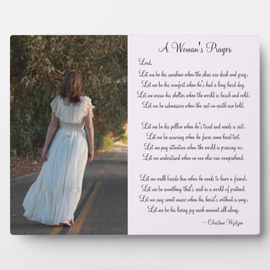 Persoonlijke foto foto's van de gebedde vrouw fotoplaat (Voorkant)