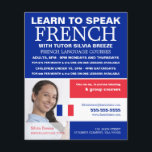 Persoonlijke foto, Franse taalcursus Flyer<br><div class="desc">De gepersonaliseerde Foto,  de Franse taalcursus Adverteren brochures door de opslag van het Visitekaartje.</div>