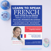 Persoonlijke foto, Franse taalcursus Flyer (Enkel)