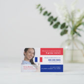 Persoonlijke foto, Franse taaltater Visitekaartje (Staand voorkant)