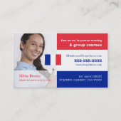 Persoonlijke foto, Franse taaltater Visitekaartje (Voorkant)