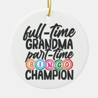 Persoonlijke foto "Fulltime oma bingokampioen" Keramisch Ornament