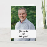 Persoonlijke foto Funny Brother 50th Birthday Kaart<br><div class="desc">Gepersonaliseerde Foto Funny Brother 50th Birthday, een prachtig ontwerp voor iedereen die op zoek is naar mooie verjaardagskaarten voor broer, verjaardagskaarten voor oudere broer of verjaardagskaarten voor jongere broer, zou cool zijn. Het ontwerp bevat een aangepaste foto met een persoonlijke tekst die je kunt aanpassen aan de leeftijd die je...</div>