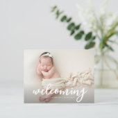 persoonlijke foto-geboorteaankondiging briefkaart (Staand voorkant)