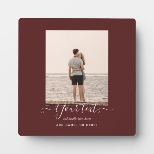 Persoonlijke FOTO geeft Bourgogne Thema Fotoplaat (Voorkant)