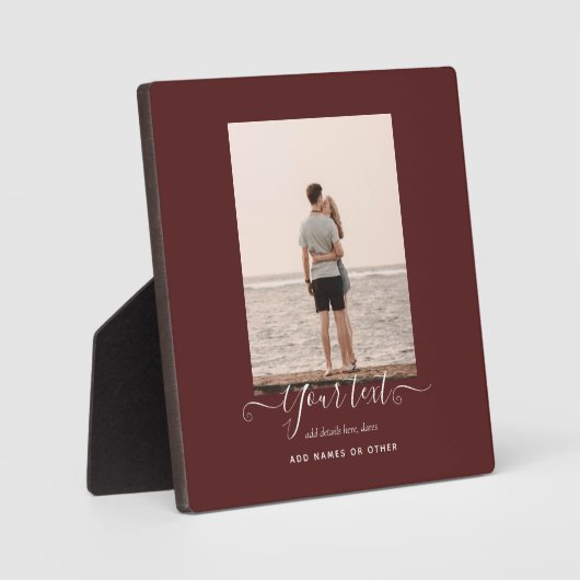 Persoonlijke FOTO geeft Bourgogne Thema Fotoplaat (Voorkant)