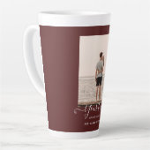 Persoonlijke FOTO geeft Bourgogne Thema Latte Mok (Linkerhoek)