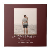 Persoonlijke FOTO geeft Bourgogne Thema Tegeltje (Voorkant)