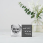 Persoonlijke foto, geschiedenisonderwijzer, leraar visitekaartje (Staand voorkant)