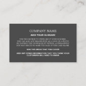 Persoonlijke foto, geschiedenisonderwijzer, leraar visitekaartje (Achterkant)