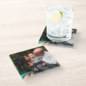 Persoonlijke foto glazen onderzetter (Schuin)