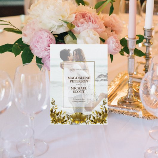 Persoonlijke foto Gold Lijst Weddenschap Kaart