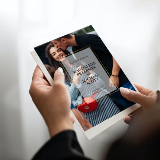 Persoonlijke foto Gold Lijst Weddenschap Kaart