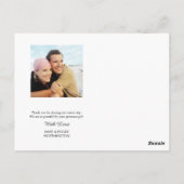 Persoonlijke foto gouden confetti script bedankt briefkaart (Achterkant)