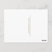 Persoonlijke foto gouden confetti script bedankt briefkaart (Achterkant)