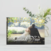 Persoonlijke Foto Gouden Harten Script Bedankt (Staand voorkant)