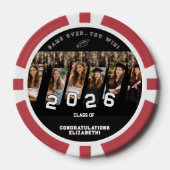 Persoonlijke Foto Grappig Cadeau Afstuderen Poker Chips (Voorkant)