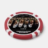 Persoonlijke Foto Grappig Cadeau Afstuderen Poker Chips (Enkel)