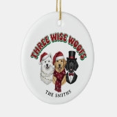 Persoonlijke foto grappige hond Kerst ornament (Rechts)