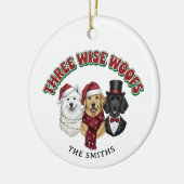 Persoonlijke foto grappige hond Kerst ornament (Links)