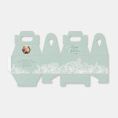 Persoonlijke foto Groene bloemen met foto's Bedankdoosjes (Uitgevouwen)