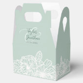 Persoonlijke foto Groene bloemen met foto's Bedankdoosjes (Geopend)