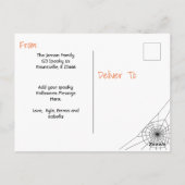 Persoonlijke foto Halloween achter de muur Briefkaart (Achterkant)