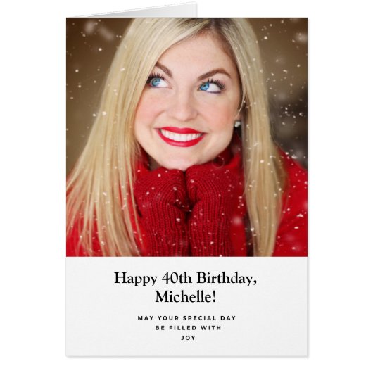 Persoonlijke foto Happy Birthday Kaart op elke lee (Voorkant)