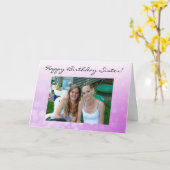 Persoonlijke foto Happy Birthday zuster Kaart (Gele Bloem)