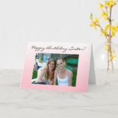 Persoonlijke foto Happy Birthday zuster Kaart (Gele Bloem)