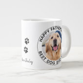 Persoonlijke foto Happy Vaderdag Dog Grote Koffiekop (Voorkant rechts)