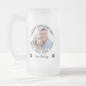 Persoonlijke foto Happy Vaderdag Dog Matglas Bierpul (Links)