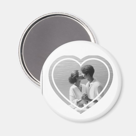 Persoonlijke foto hart magneet (Voorkant / Achterkant)