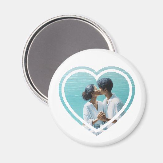 Persoonlijke foto hart magneet (Voorkant / Achterkant)